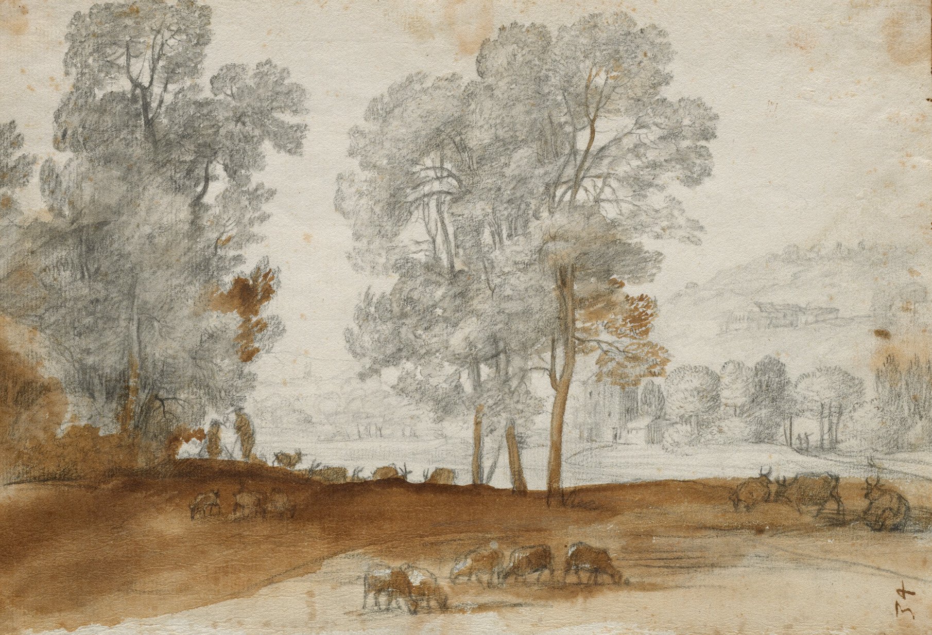 Pastoral Landscape with Trees